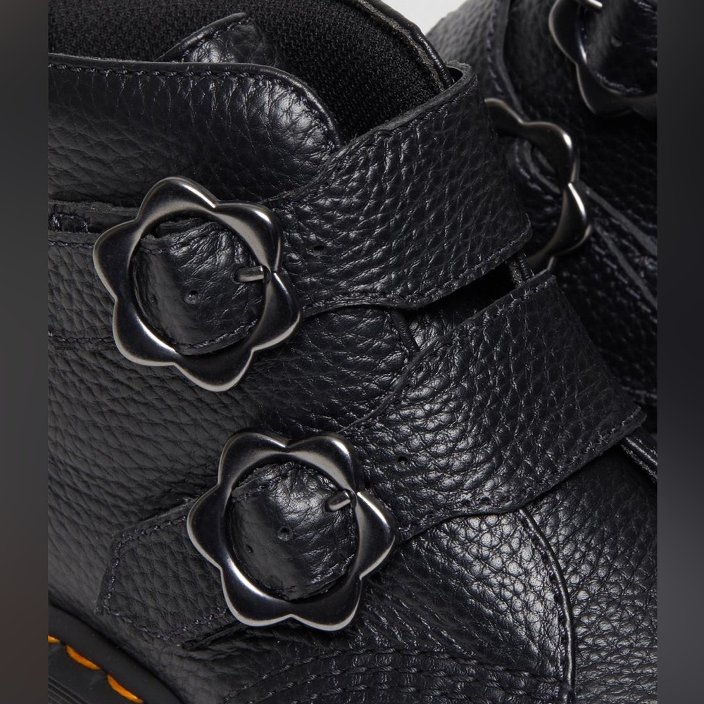 Dr. Martens Devon Flower Buckle Platform Boots – Black | Size 10 grunge goth - Picture 3 of 12